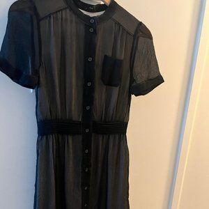 Club Monaco Black Chiffon Dress Size 00
